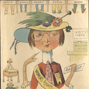 325 Vintage Postkarten, Poster und Fotos - Das Wahlrecht / Frauenwahlrecht