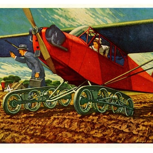 100 Vintage Air Travel, Plane and Airline Ad Illustrations - Including vintage hot air balloon travel art