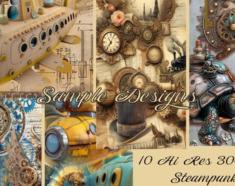 10 Hi Res Steampunk Cellphone Papers