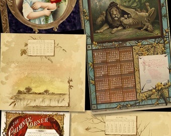 200 grandes ilustraciones de calendarios y almanaques victorianos