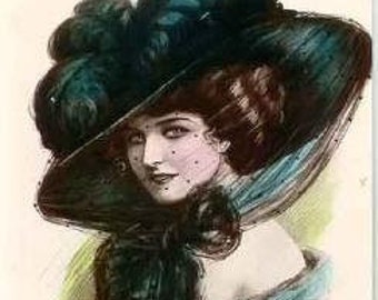 Kolekcja kuratorska - 190 portretów wiktoriańskiego glamour - zabytkowe ilustracje pięknych kobiet wiktoriańskich. I mnóstwo kapeluszy.