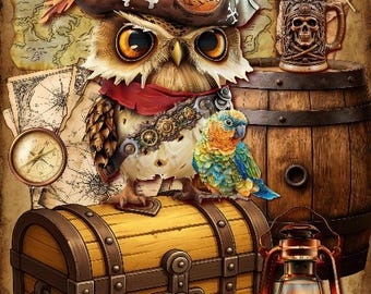 Tema Steampunk - 8 diseños QuikPage para páginas de diario tamaño B6 - Creados en 300 dpi y en formato .png sin pérdida