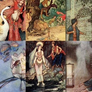 750 fantasie- en sprookjesillustraties uit de gouden eeuw van illustratie - Victoriaanse en nouveau-tijdperk kinderboekillustraties