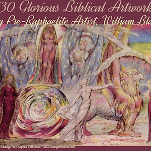 L'art biblique de William Blake - 100 oeuvres d'art et graphiques préraphaélites pour les blogueurs, les artisans et les scrappeurs