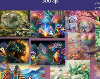 10 Hi Res PC and Laptop Baby Dragon Wallpapers-Screensavers, 300 dpi .png images