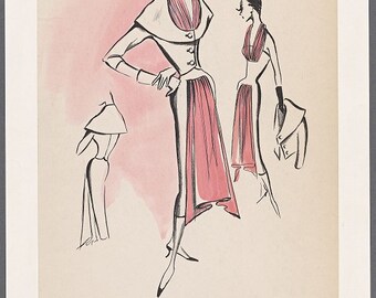 アート・デザイン・音楽 1950s Fashion Print Vintage Fashion Art Print, 1950s Fashion, High Fashion