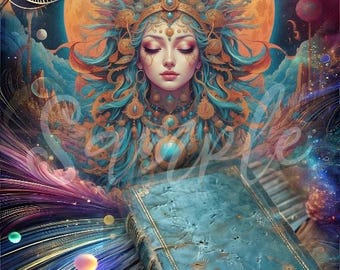 16 diseños celestiales para páginas de diario B6: diseños creados a 300 dpi y en formato .png sin pérdida