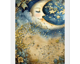 Crescent Moon Framed Poster