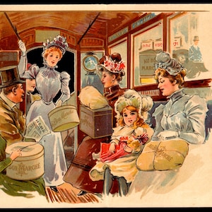 250 Vintage viktorianische Scrapbook Album Dept. Store Trade Card Illustrationen - Verschiedene Themen