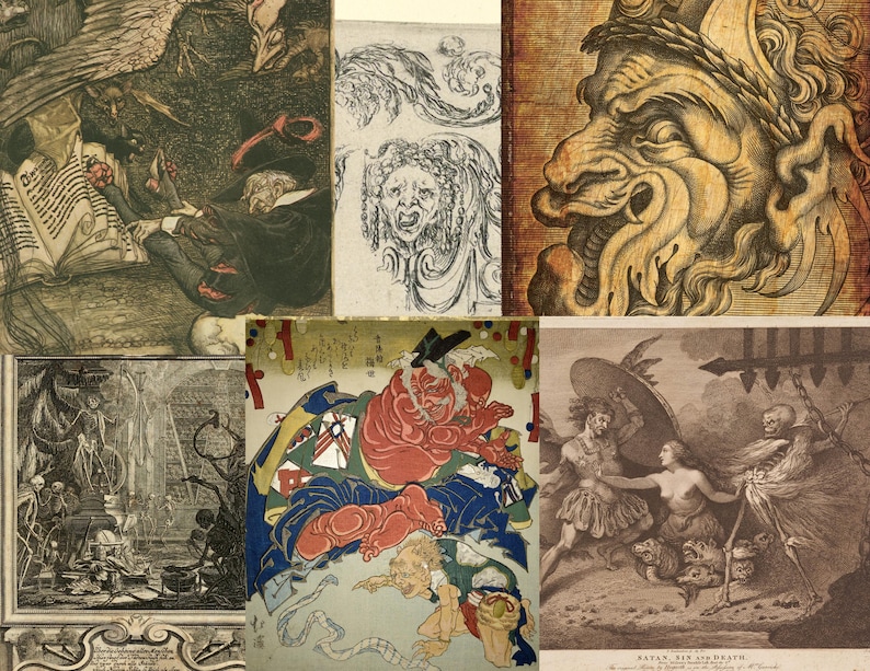Grotesque Scenes 385 Vintage Demons, Devils, Grotesques and Supernatural Beings ...