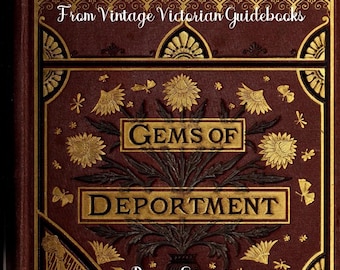 Unique Collection - 400 Large Digital Sepia Book Pages With Illustrations - Unbreakable Rules of Victorian Etiquette