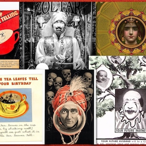 325 Adivinación antigua, lectura de cartas, lectura de la palma de la mano, hipnotismo: ilustraciones, arte de postales, juguetes, gráficos