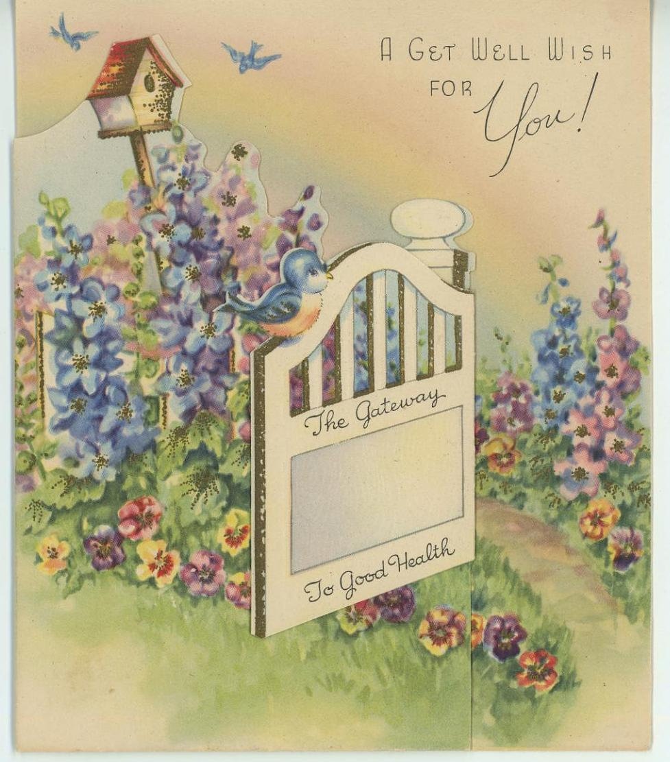 100 Bluebirds of Happiness Vintage Greeting Card Illustrations