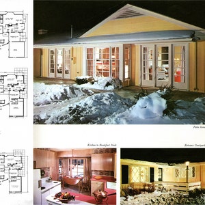 235 Large Mid-Century Home Building and Interior Plans