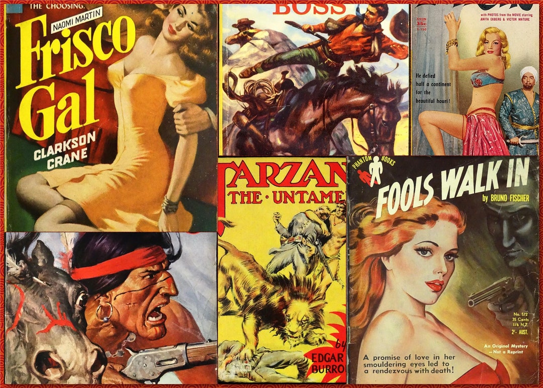 1,725 Vintage Pulp Fiction Covers and Illustrations - Etsy