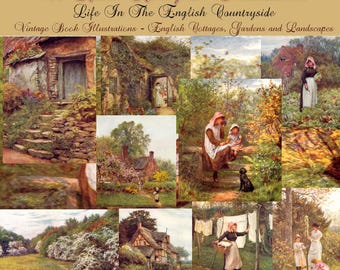 100 Vintage Illustrations by Helen Allingham-Life in the English Countryside