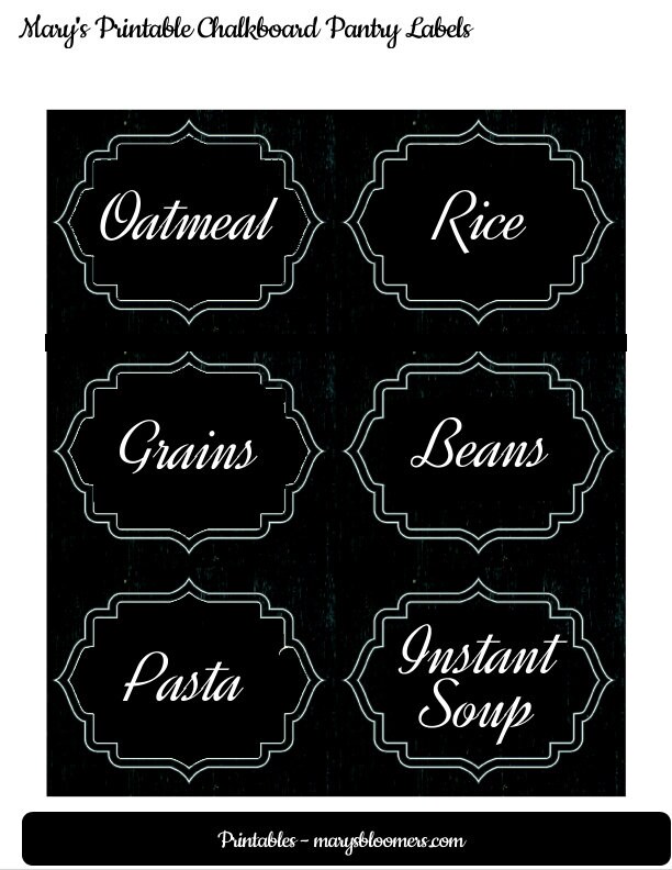 Chalkboard Style Printable Labels - Editable! - The Graphics Fairy
