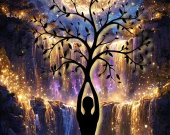 40 Printable Buddhist and Hindu Meditation, Yoga and Serenity Oracle Cards, includes 10 digital full-length vintage books.