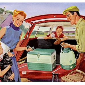 100 Kärnfamiljer under atomåldern - Vintageannonser och illustrationer av familjeliv i mitten av århundradet