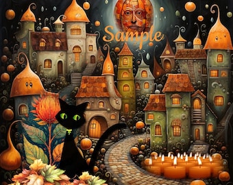 10 Mystical and Magical Autumn 8x8 Inch Journal Layouts and designs, 300 dpi lossless .png format