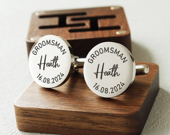 Personalised  Groomsman set Cufflinks, Wedding Role Cufflinks, Engraved Cufflinks, Best Man Grooms man Cufflinks, Best Man Gifts