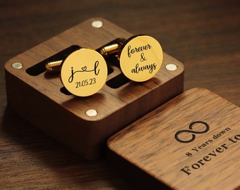 Metal cufflinks - anniversary gift, engraved gift box available, wedding day cufflinks gift, father of the groom father of the groom groom