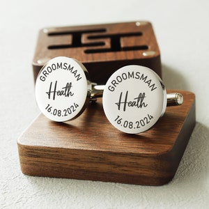 Personalised  Groomsman set Cufflinks, Wedding Role Cufflinks, Engraved Cufflinks, Best Man Grooms man Cufflinks, Best Man Gifts