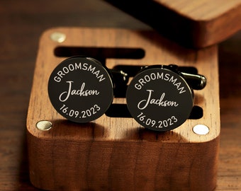 Personalized Engraved Cufflinks, Wedding Role Cufflinks, Personalised Cufflinks for groom, Best Man Groomsman Cufflinks, Best Man Gifts