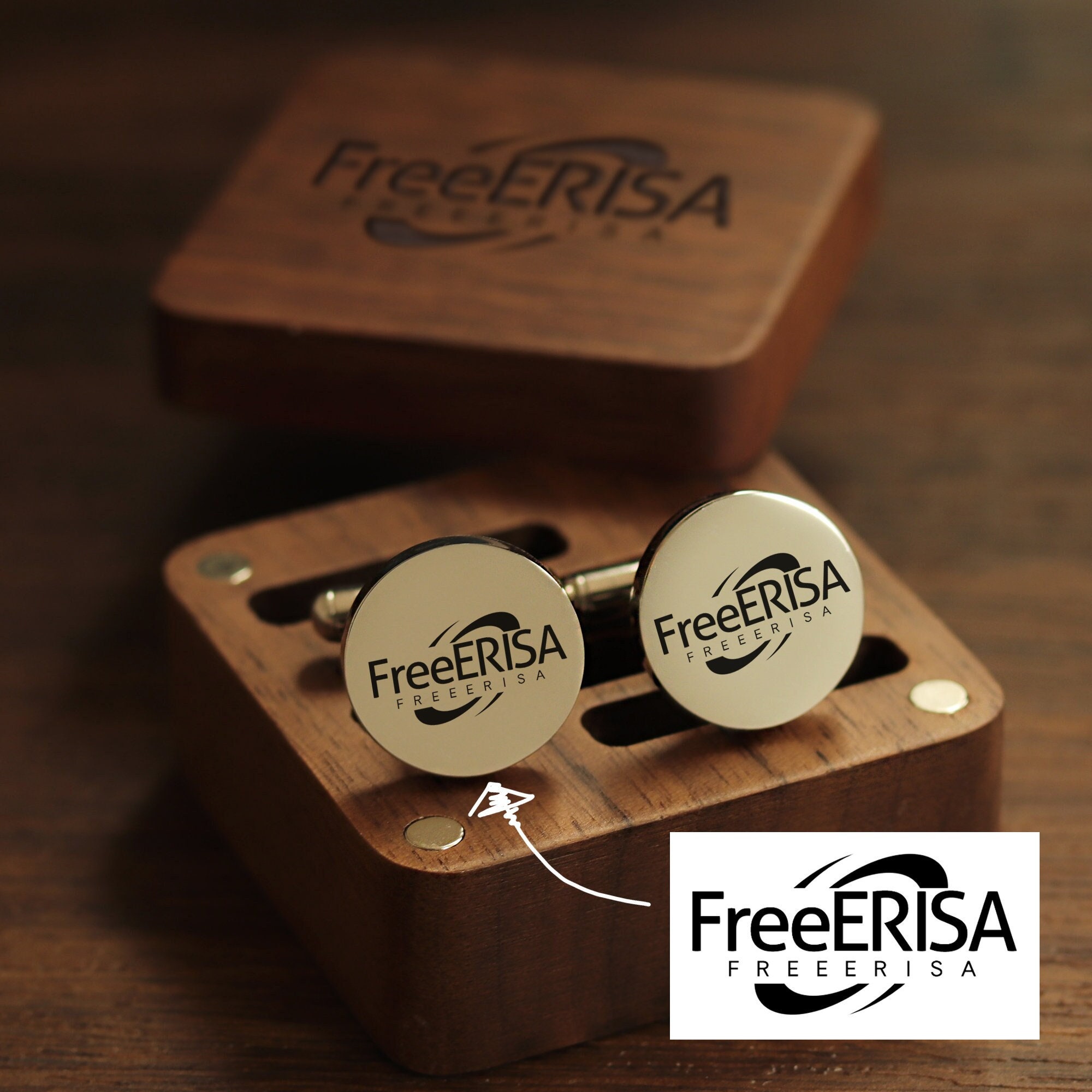 Custom Company Logo Cufflinks, Custom Photo Cuff Links, Personalized ...
