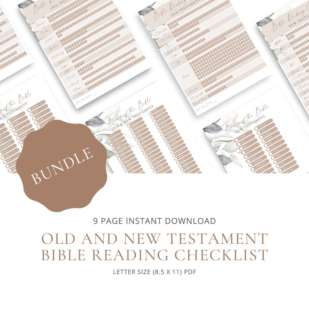 Bible Study PRINTABLE, Entire Bible Reading Tracker, Scripture Reading ...
