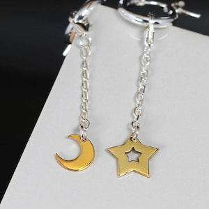 Moon and Star Earrings