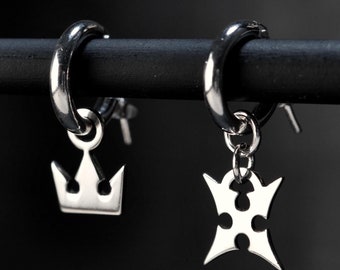 Cross and Crown Earrings