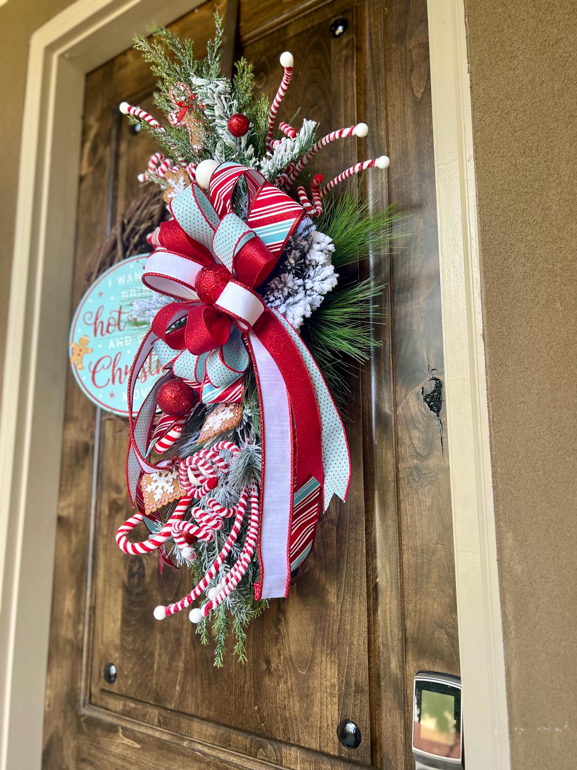Gingerbread Christmas Wreath: Hot Cocoa Holiday Door Decor - Etsy
