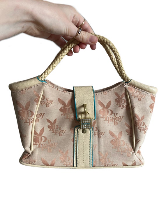 Beautiful Y2K Playboy Vintage Monogram Baby Pink and Blue Mini Handbag Etsy Israel