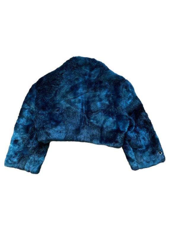 Amazing MISS SIXTY Vintage Y2k Navy Blue Faux Fur… - image 10