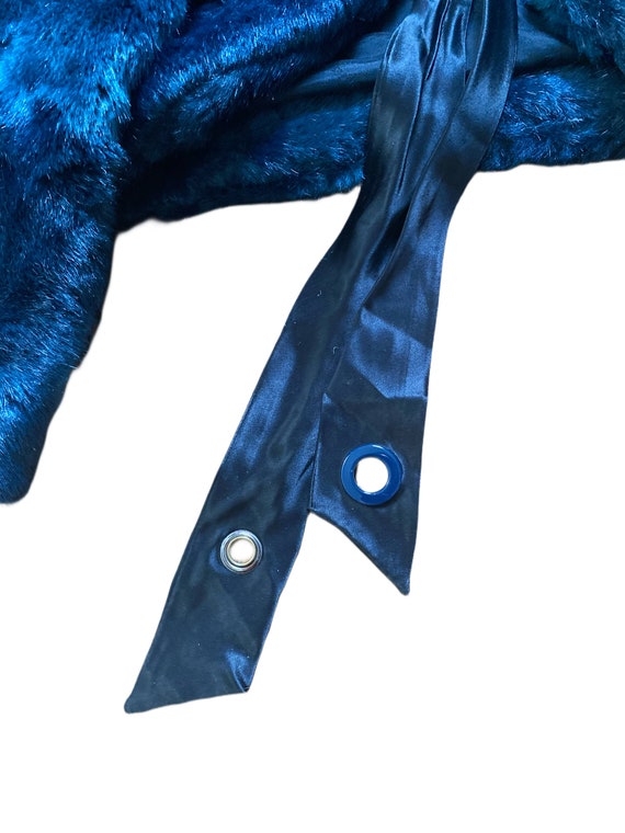 Amazing MISS SIXTY Vintage Y2k Navy Blue Faux Fur… - image 9