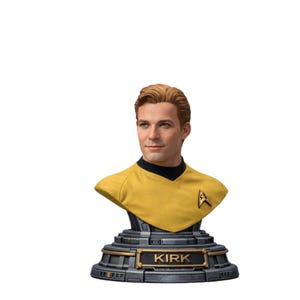 Kirk Bust STL 3D Print with Base – Star Trek Captain Kirk Figurine – Sci-Fi 3D Model – Downloadable STL Digital File