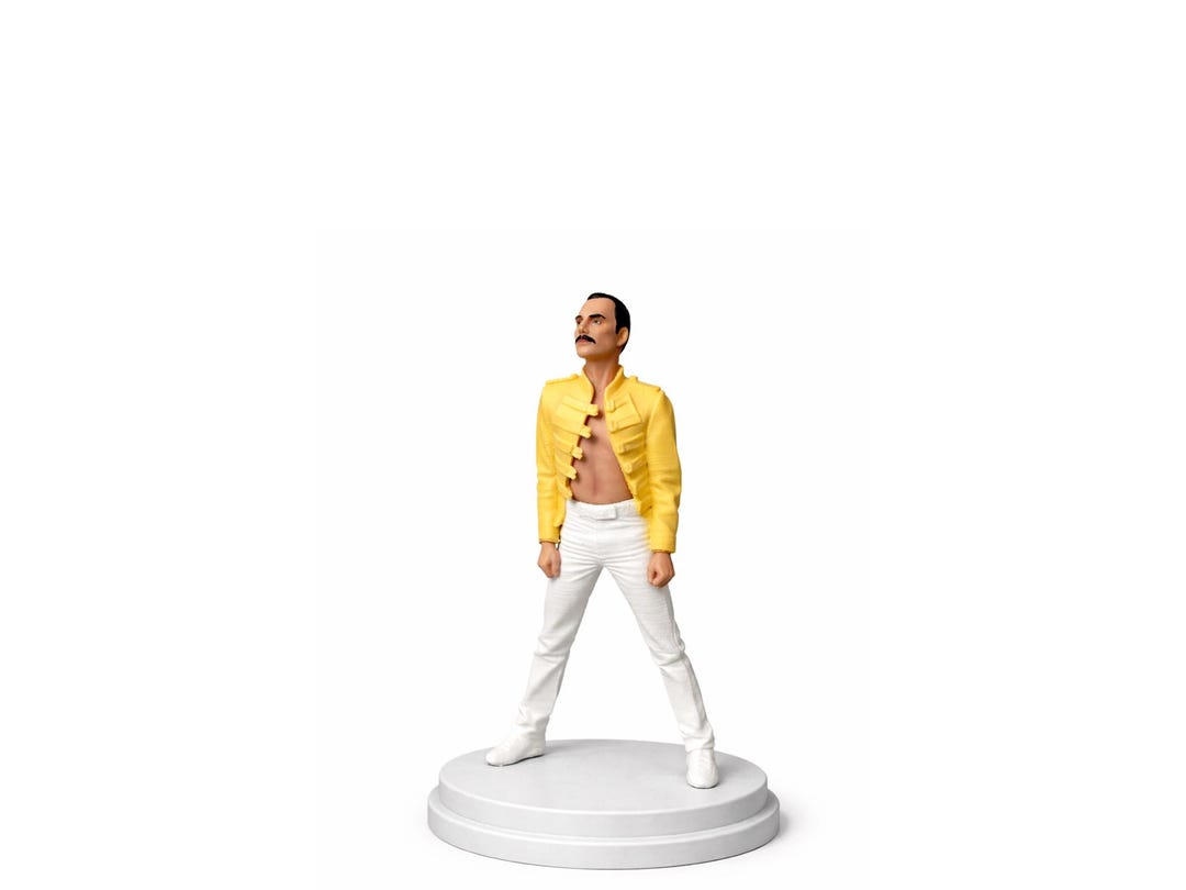 Stockhell Digital Vintage Rock Singer Figurine in 3D Model With Double-level Base ...