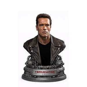 3MF File Stylized Futuristic Cyborg Bust 3D Model 3D Printing Digital Download Sci-Fi Character