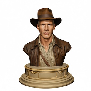 3MF File Stylized Vintage Adventurer Bust 3D Model 3D Printing Digital Download Classic Explorer