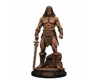3D file of a fictional barbarian warrior (STL file) - digital model for 3D printing
