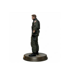 Iceman-style fighter pilot figurine, STL 3MF 3D file, FDM resin print, digital military figurine model image 4