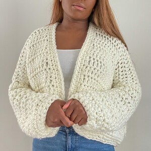 Chunky Crochet Cardigan - PDF Pattern (Adaptable for S, M, L, XL)