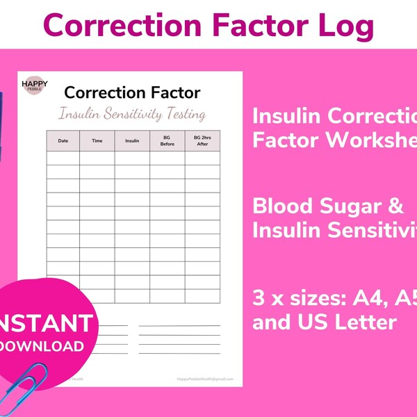 Insulin Calculator Etsy Ireland