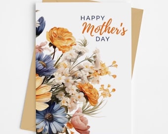 Tarjeta imprimible de 13 x 18 cm con versículo bíblico para el Día de la Madre, Proverbios 31:28, tarjeta cristiana para el Día de la Madre, descarga instantánea / Tarjeta de felicitación con temática de fe en PDF