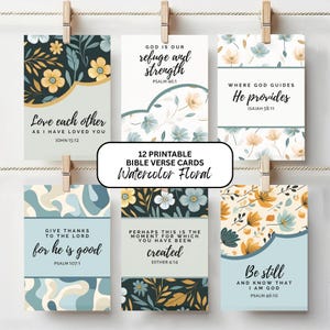 Floral Bible Verse Cards: Christian Inspiration (Digital Download), Abstract Botanical