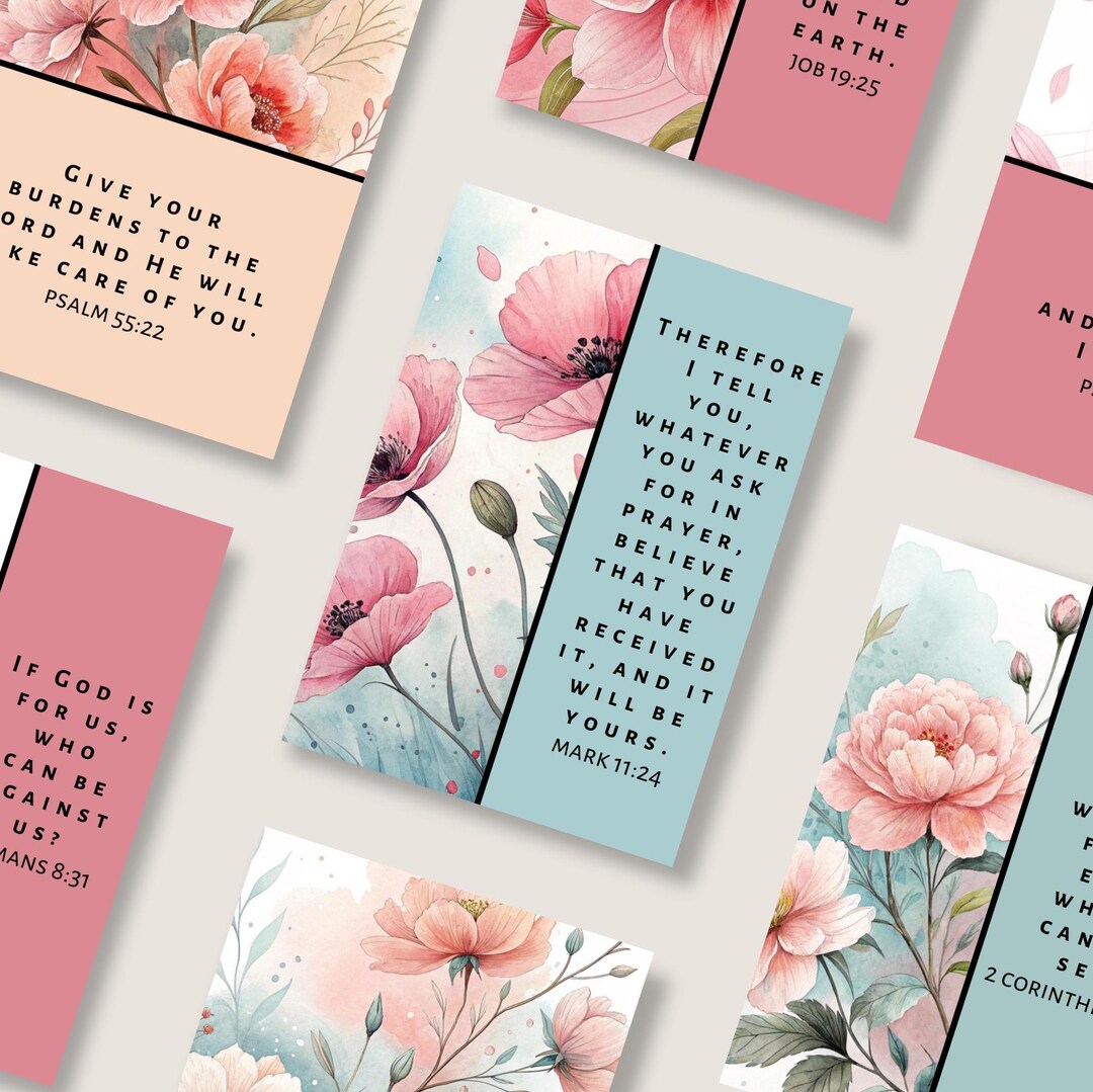 Floral Scripture Mini Cards – Encouraging Bible Verse Printables for ...