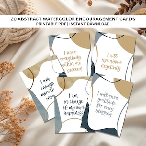 Encouragement Affirmation Cards | Printable Motivational Quote Cards | Neutral Aesthetic Self-Care Cards | Mindset & Positivity Cards