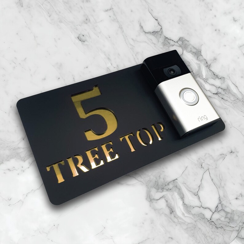 Ring Doorbell House Number Wall Plaque Precision Cut Acrylic House ...
