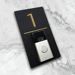 House number Signs Black House Number Door or Brushed Silver Aluminium Modern illuminated house address plaque custom made door number sign